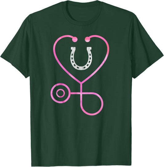Equine Vet Tech Veterinarian Veterinary Medicine T-Shirt - T-Shirt | Forest