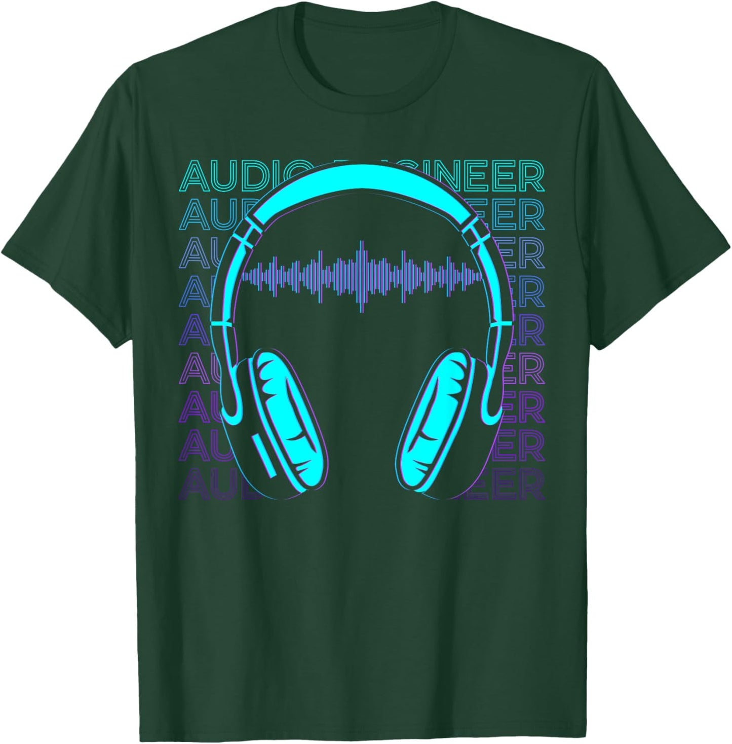 Audio Engineer Sound Engineer Retro Audio Engineer T-Shirt - T-Shirt | Forest