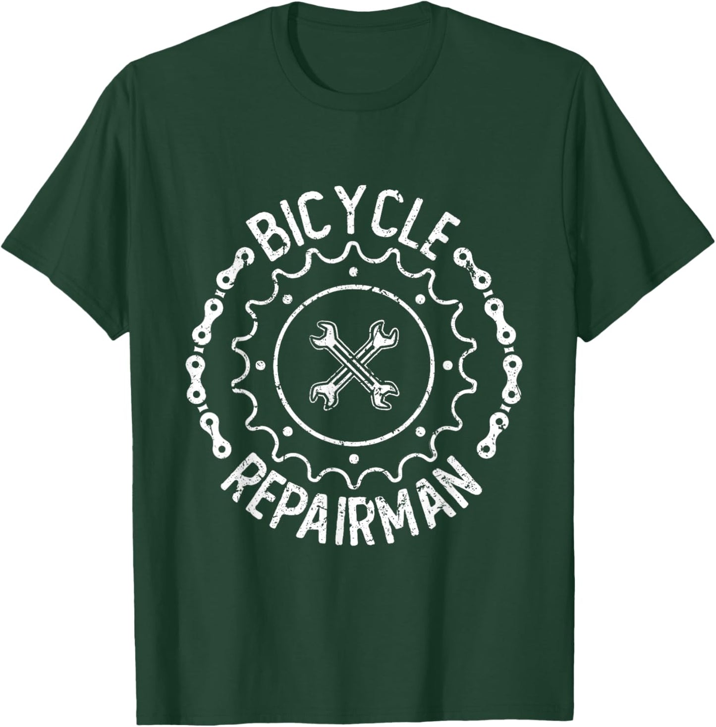 Funny Bicycle Mechanic Repairman Bike Shop Cycling T-Shirt - T-Shirt | Forest