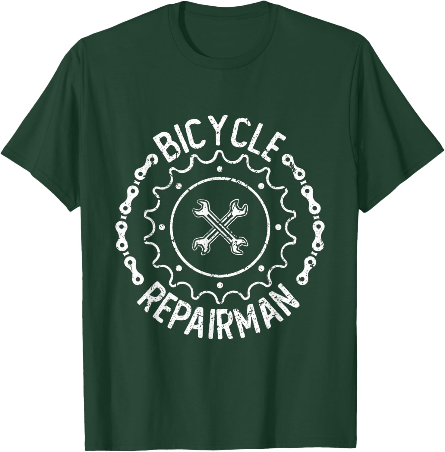 Funny Bicycle Mechanic Repairman Bike Shop Cycling T-Shirt - T-Shirt | Forest