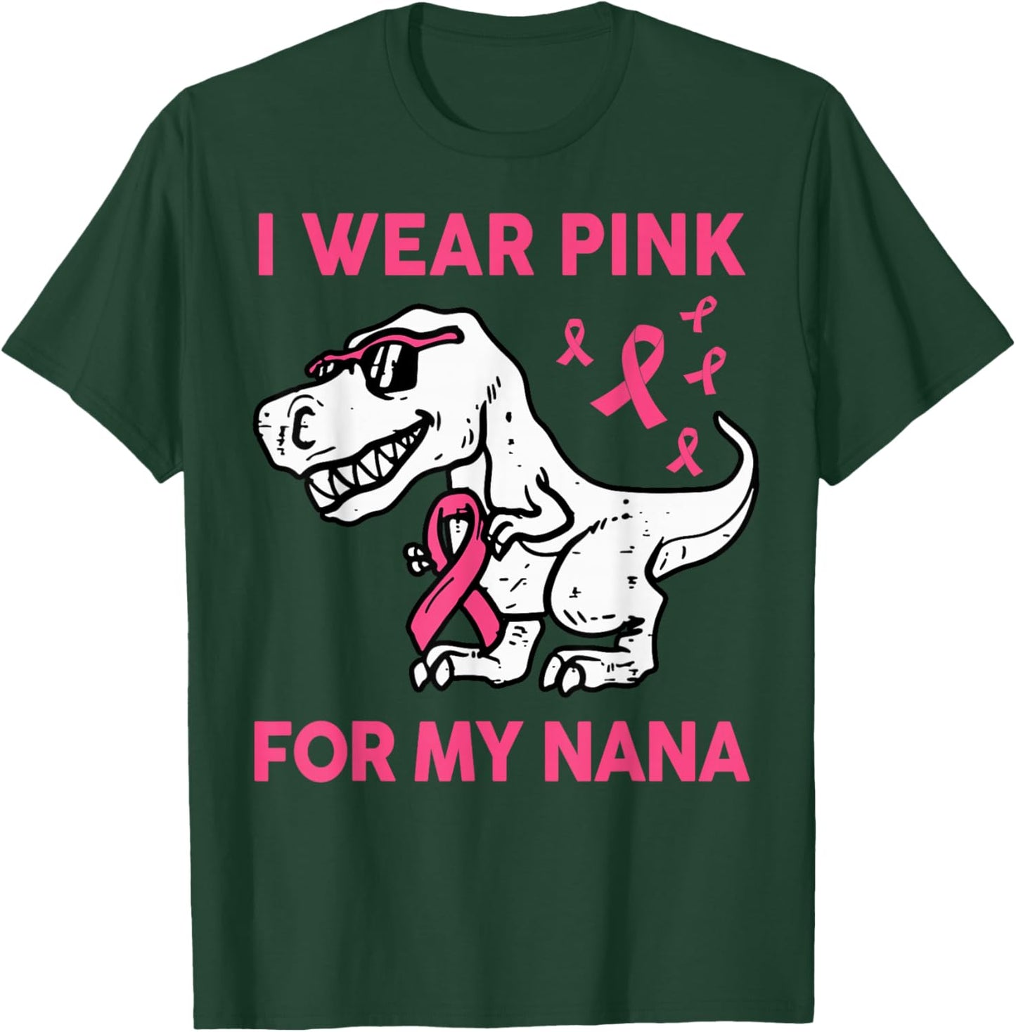 Breast Cancer Shirts Kids Toddler I Wear Pink For My Nana T-Shirt - T-Shirt | Forest