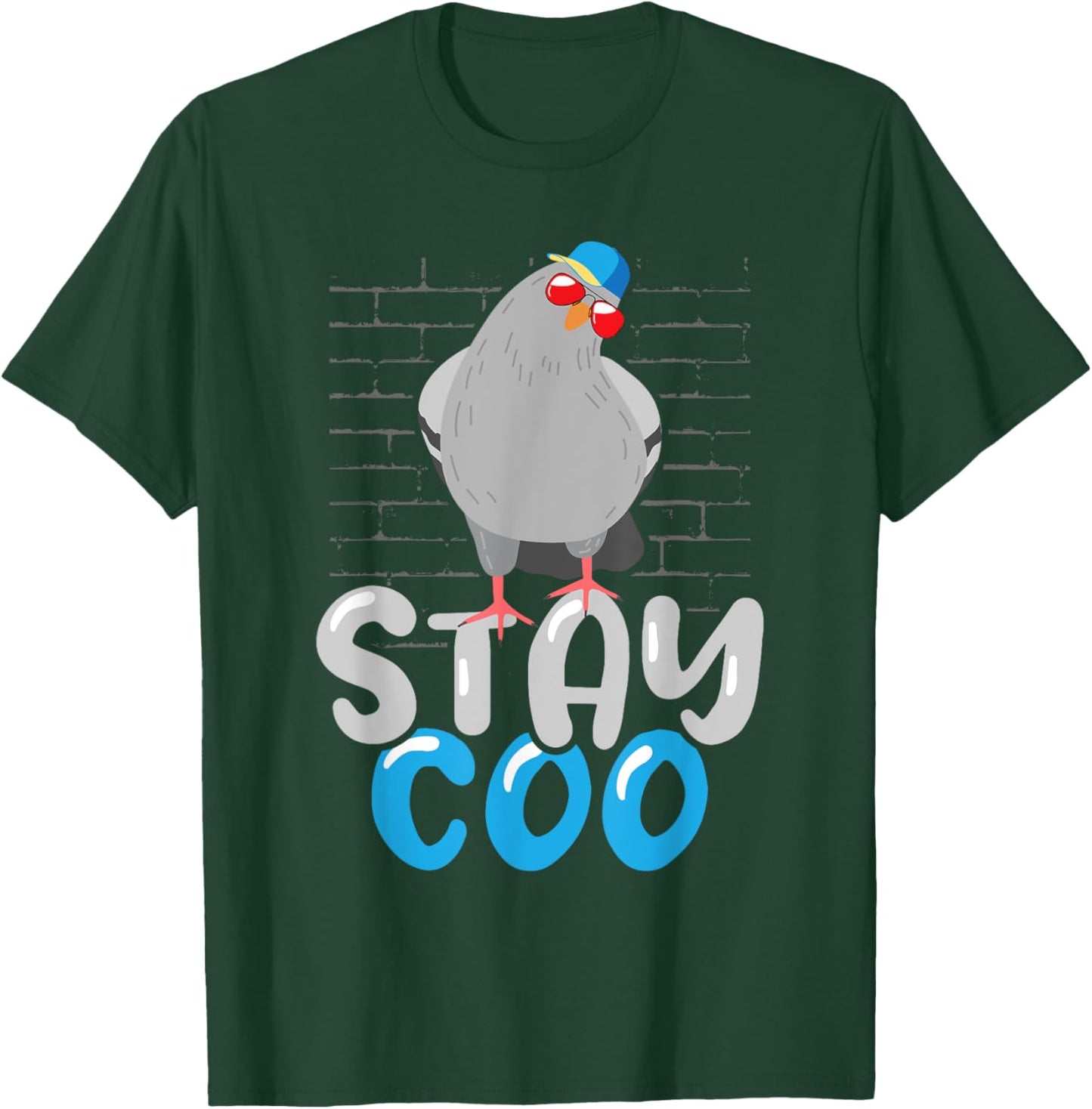Stay Coo - Birdwatcher Pigeon Whisperer Bird Lover Racing T-Shirt - T-Shirt | Forest