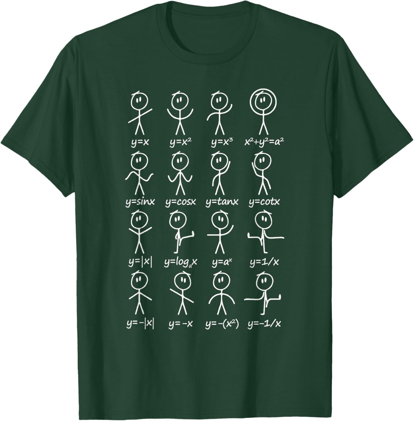 Algebra Dance Funny Graph Figures Math Equation Teacher T-Shirt - T-Shirt | Forest