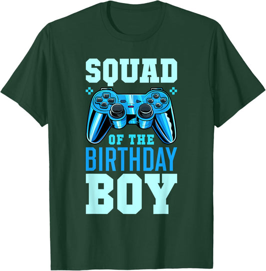 Squad of the Birthday Boy Matching Video Gamer Birthday T-Shirt - T-Shirt | Forest