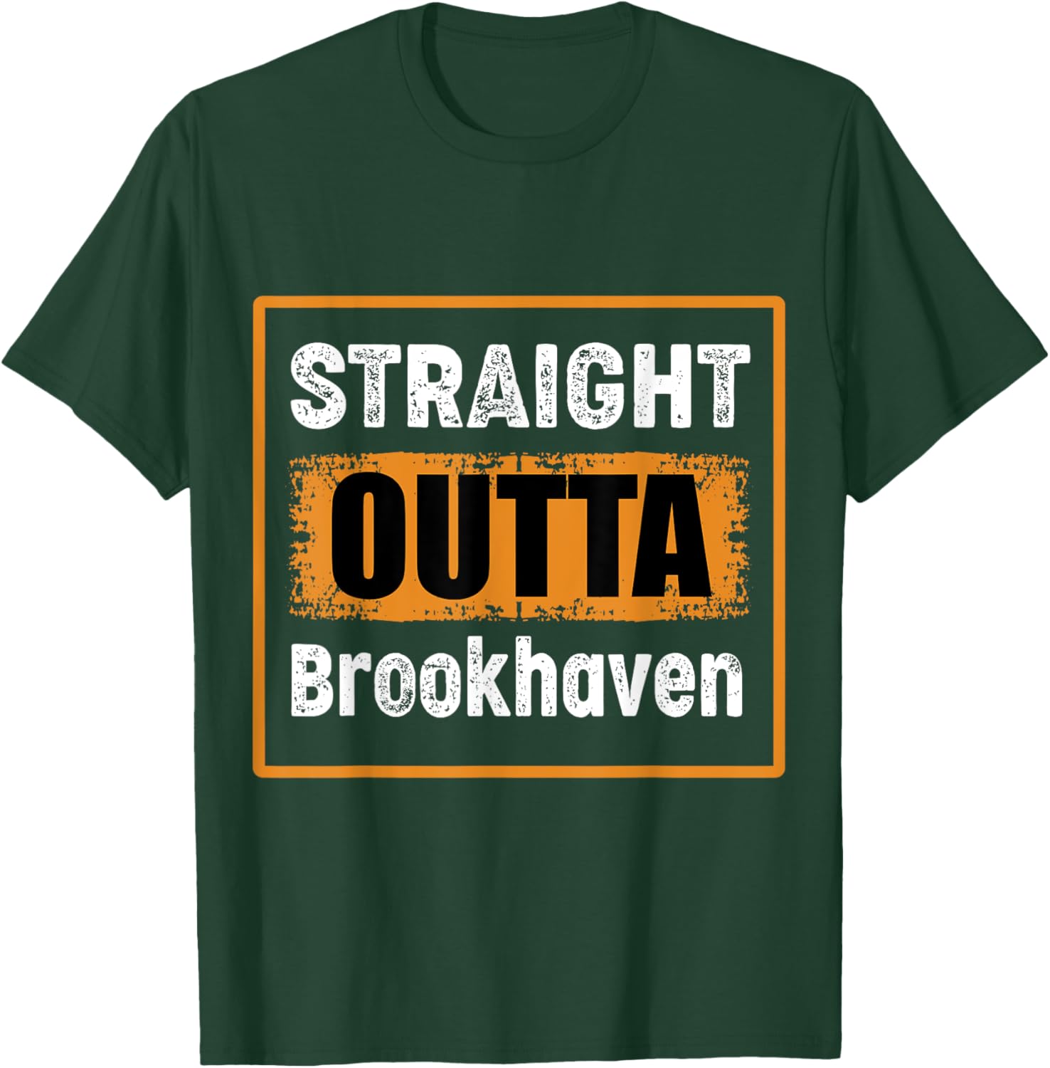 Straight Outta Brookhaven New York USA Distressed Vintage T-Shirt - T-Shirt | Forest