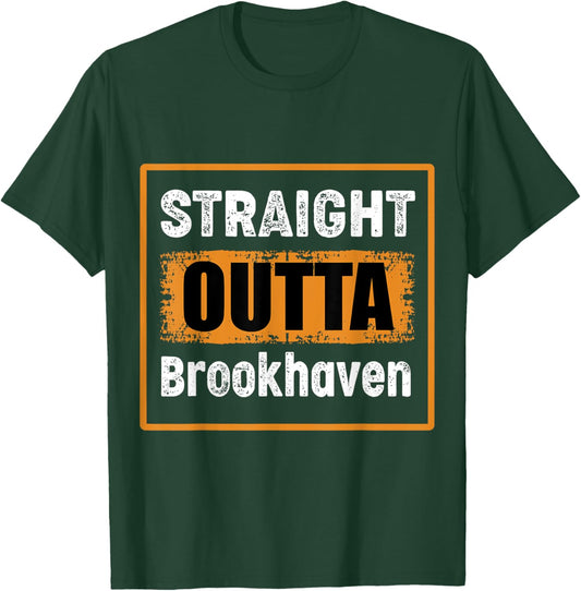 Straight Outta Brookhaven New York USA Distressed Vintage T-Shirt - T-Shirt | Forest