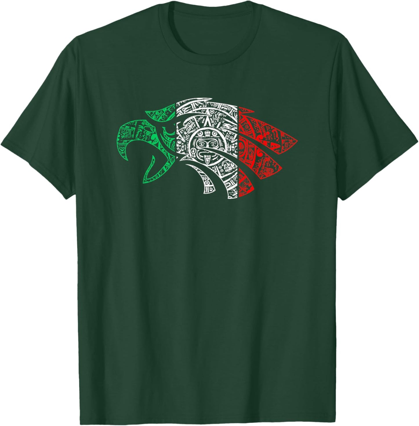 Mexico Sacred Aztec Calendar Mexican Eagle Archeological T-Shirt - T-Shirt | Forest