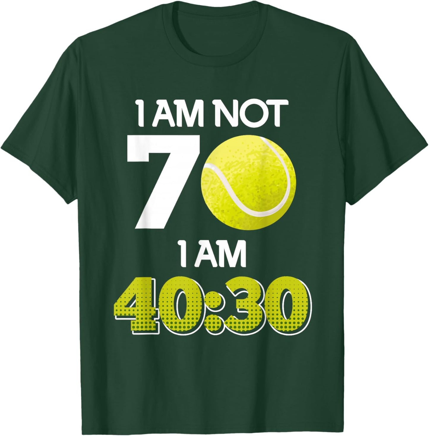 Tennis Player 70 Years 70th Birthday 70 Years T-Shirt - T-Shirt | Forest