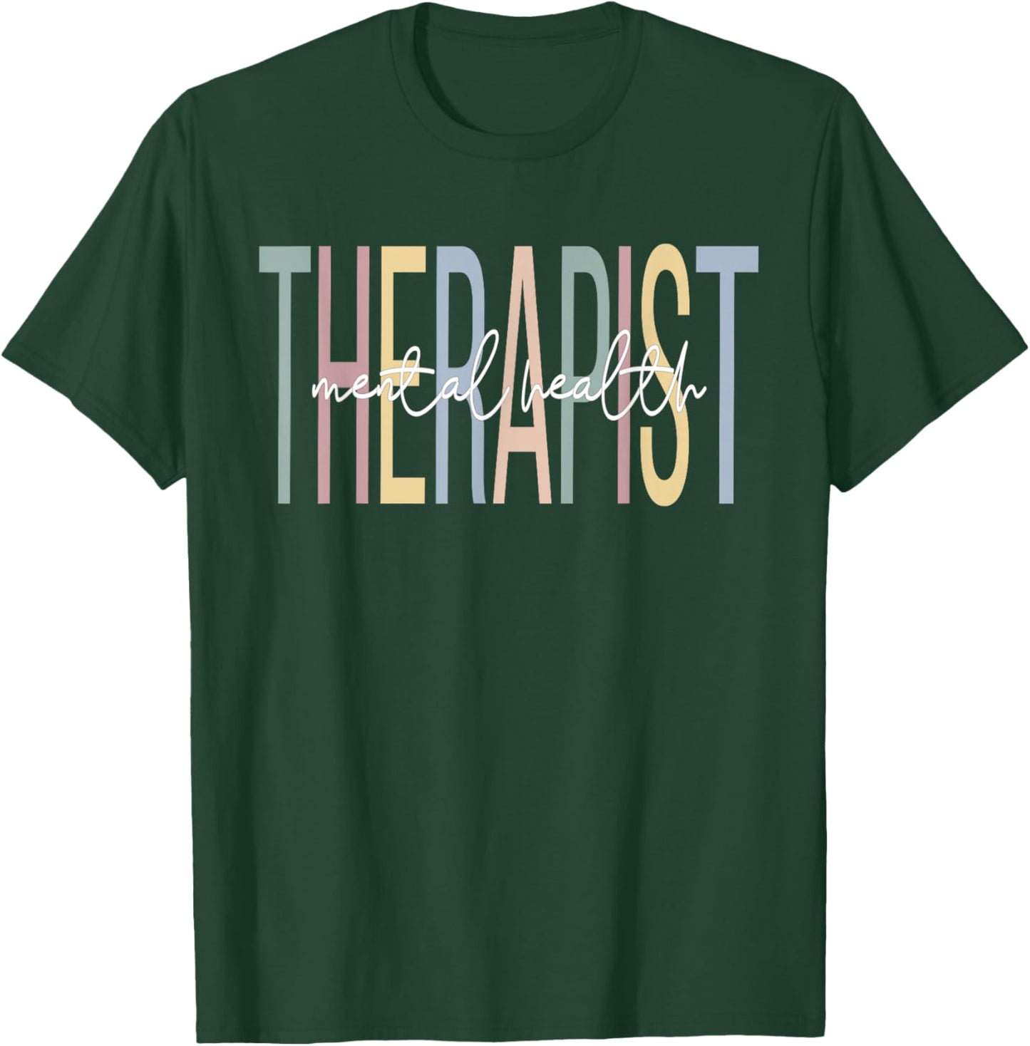 Mental Health Therapist Boho Mental Health Therapy T-Shirt - T-Shirt | Forest
