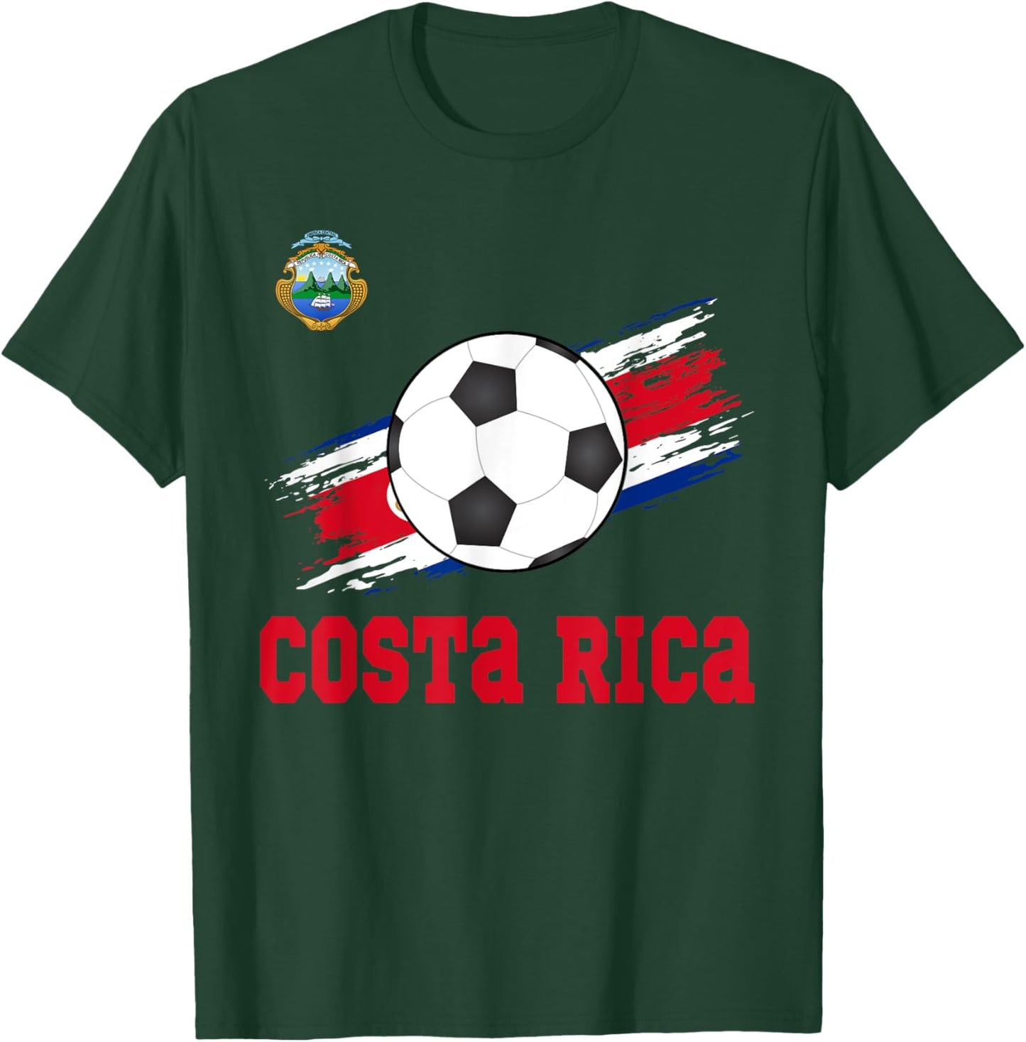 Costa Rica Soccer Costa Rican Football Costa Rica Futbol T-Shirt - T-Shirt | Forest