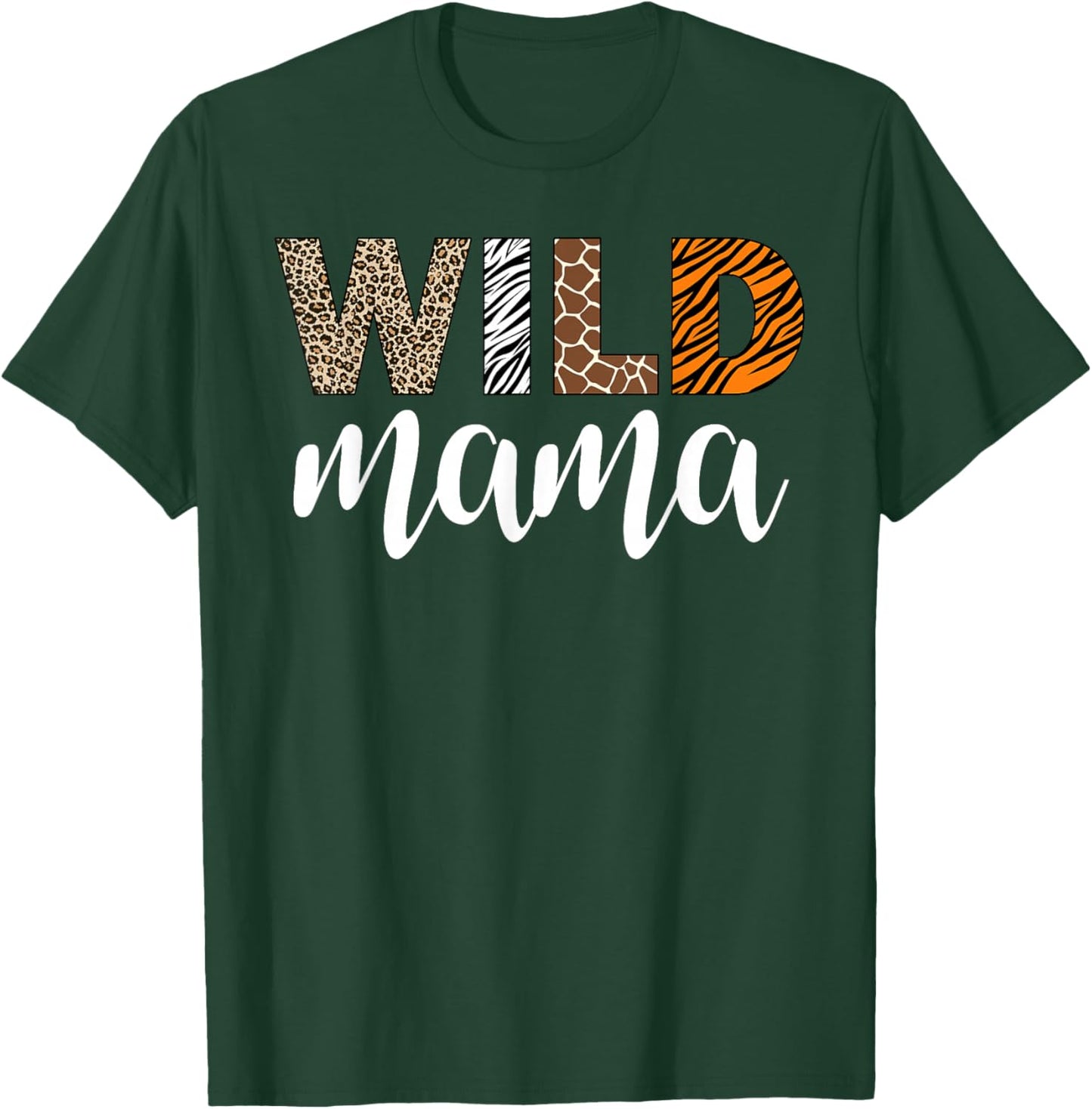 Mama of The Wild One Zoo Birthday Safari Jungle Family T-Shirt - T-Shirt | Forest
