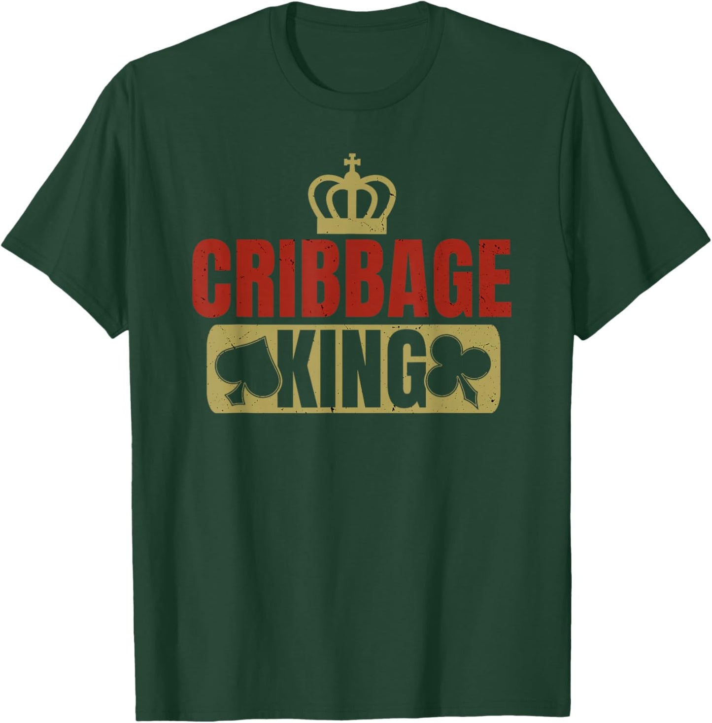 Cribbage King Card Game Players T-Shirt - T-Shirt | Forest