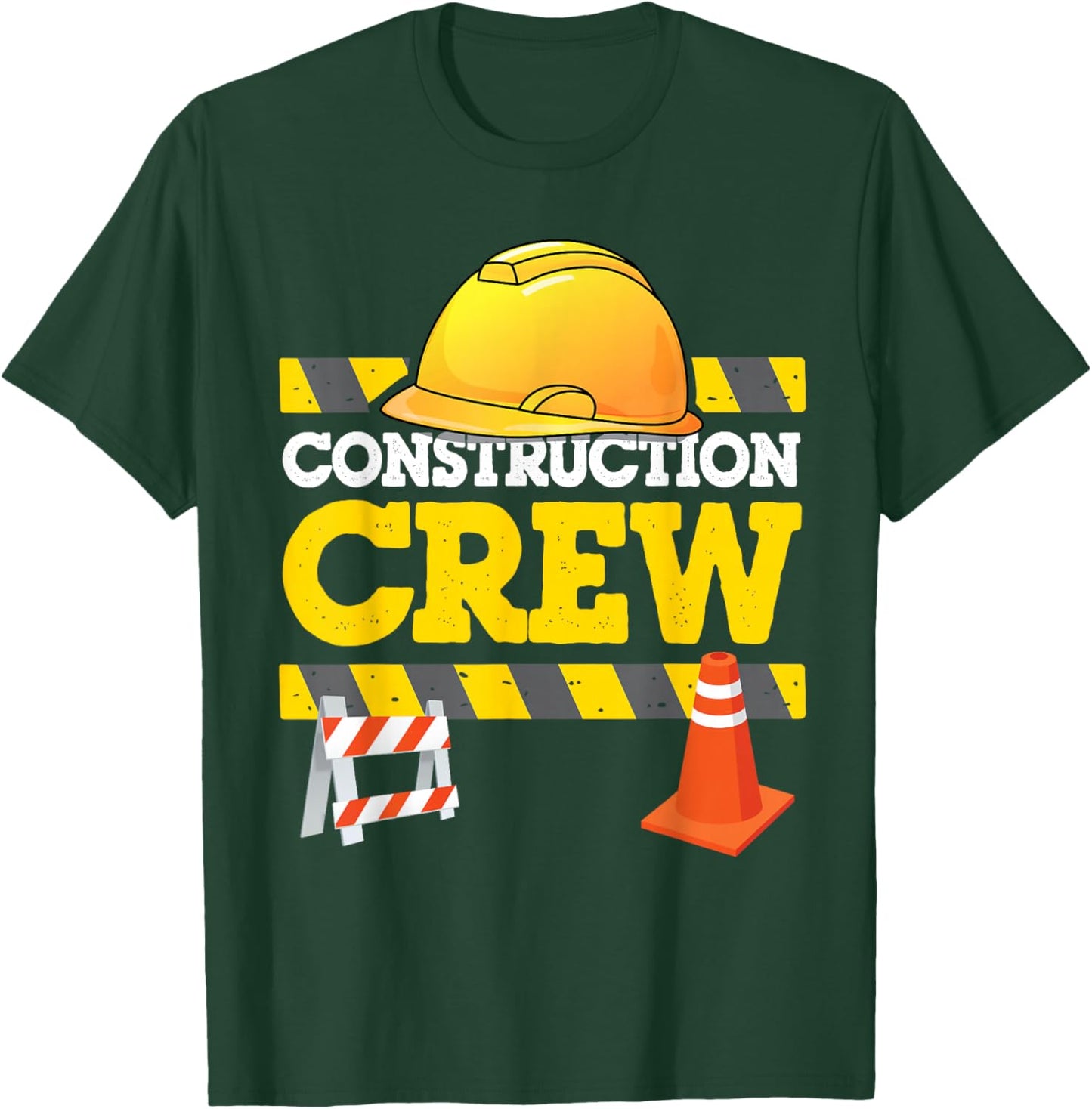 Boys Birthday Construction Crew Kids Party Group Matching T-Shirt - T-Shirt | Forest