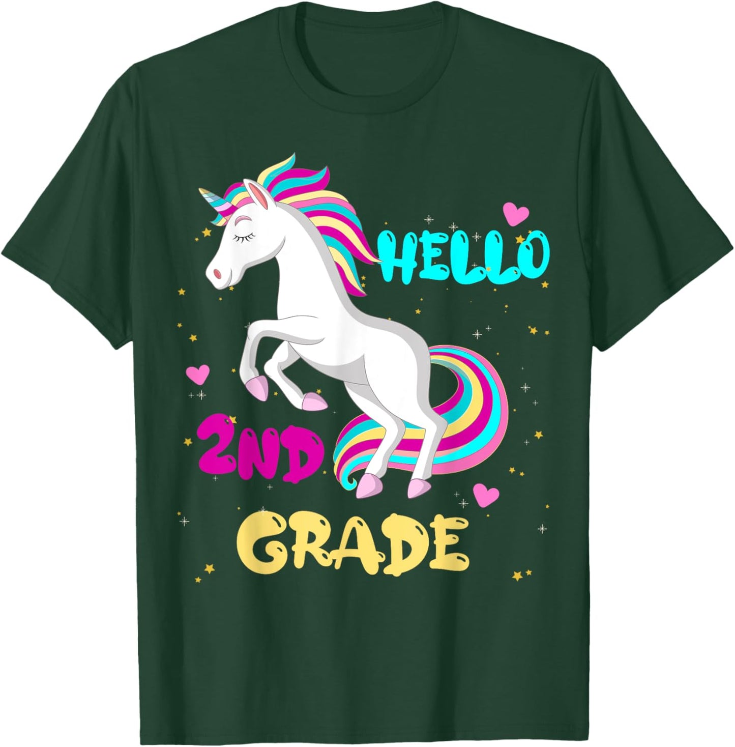 Hello 2nd grade First Day of Second grade Here I come Girl T-Shirt - T-Shirt | Forest