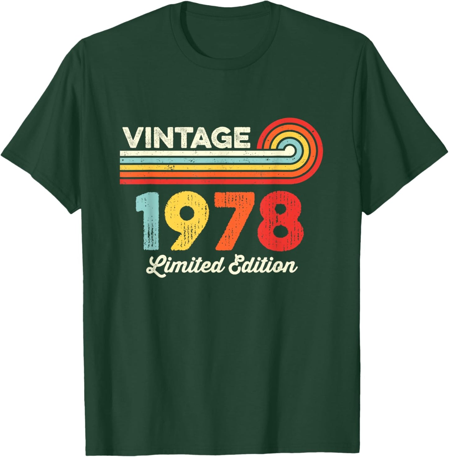 Vintage 1978 Birthday Limited Edition Men Women Born in 1978 T-Shirt - T-Shirt | Forest