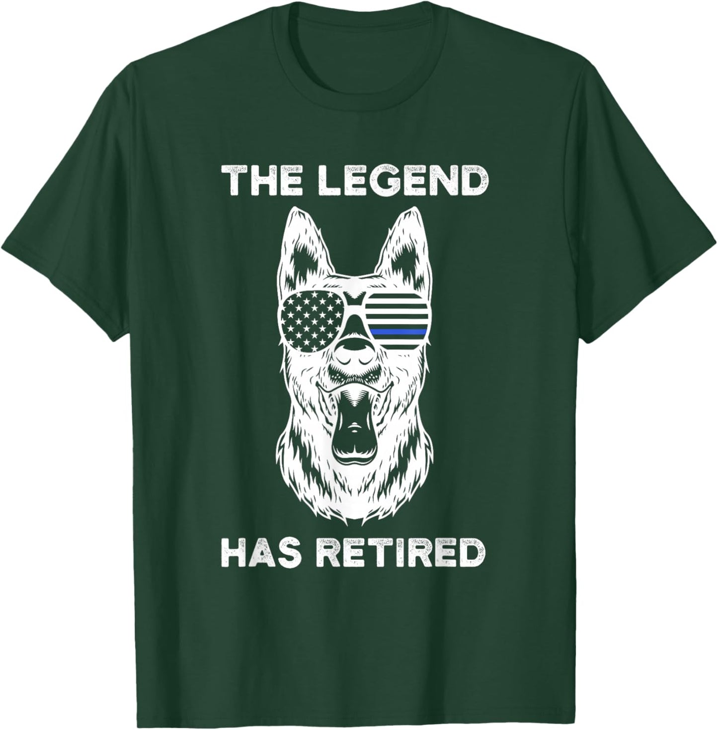 The Legend Has Retired Police Dog K-9 T-Shirt - T-Shirt | Forest