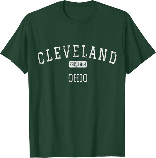 Cleveland Ohio OH Vintage T-Shirt - T-Shirt | Forest
