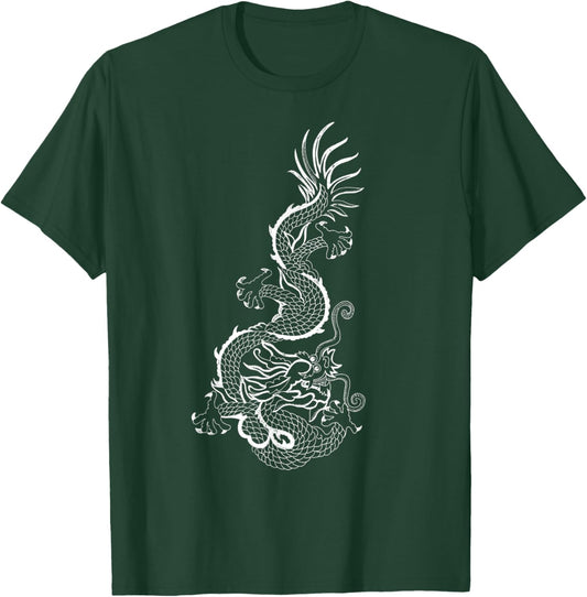 Traditional Korean Dragon Drawing T-Shirt - T-Shirt | Forest