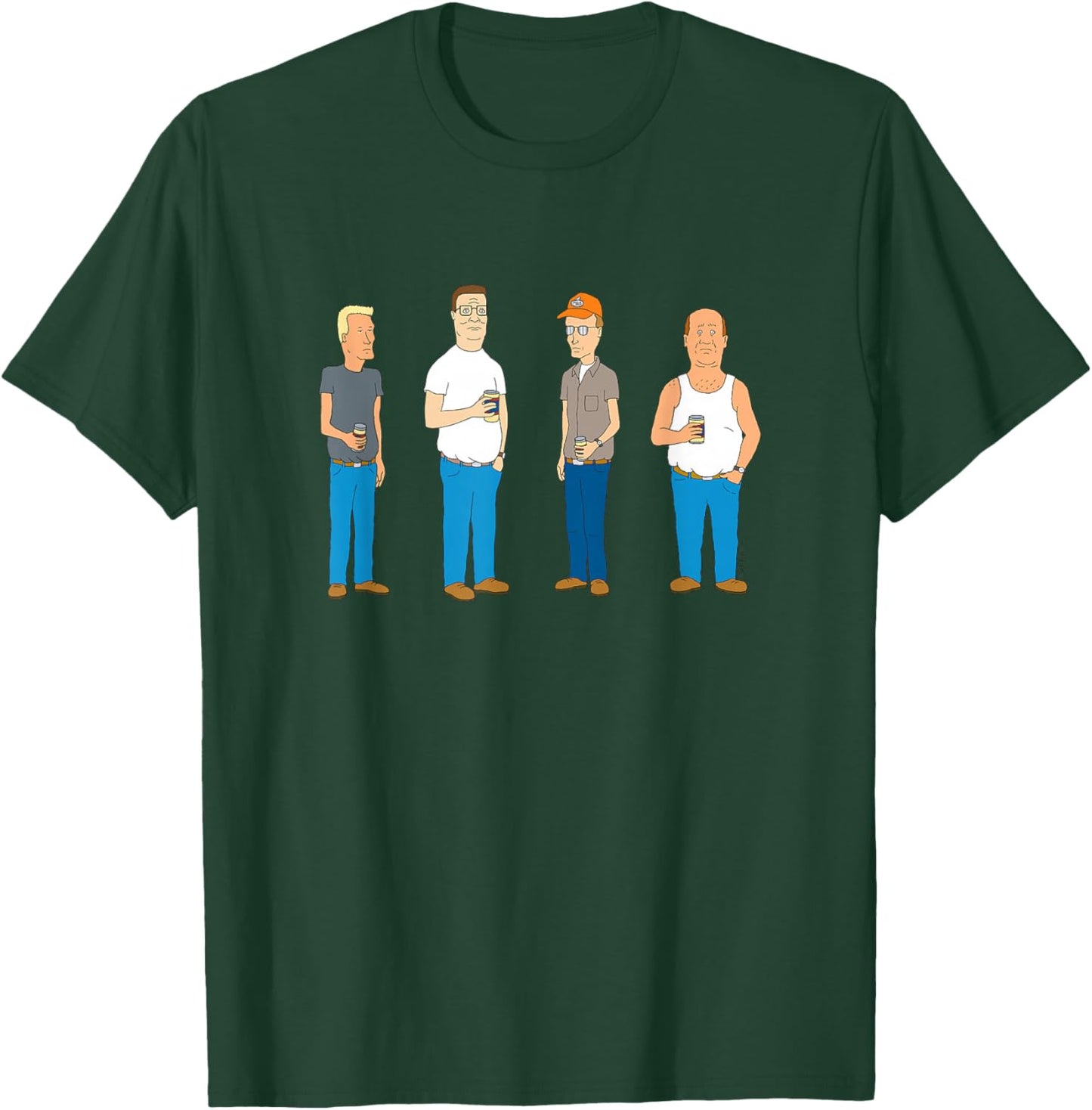 King of The Hill Four Guys in The Alley Cartoon T-Shirt - T-Shirt | Forest