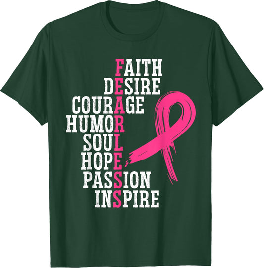 Breast Cancer Support Squad Breast Cancer Awareness T-Shirt - T-Shirt | Forest