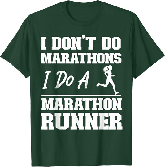 Funny Running Jogging Jogger HS0 -Adult Black Cotton Blend Short Sleeve Small Running Half Marathon T-Shirt - T-Shirt | Forest