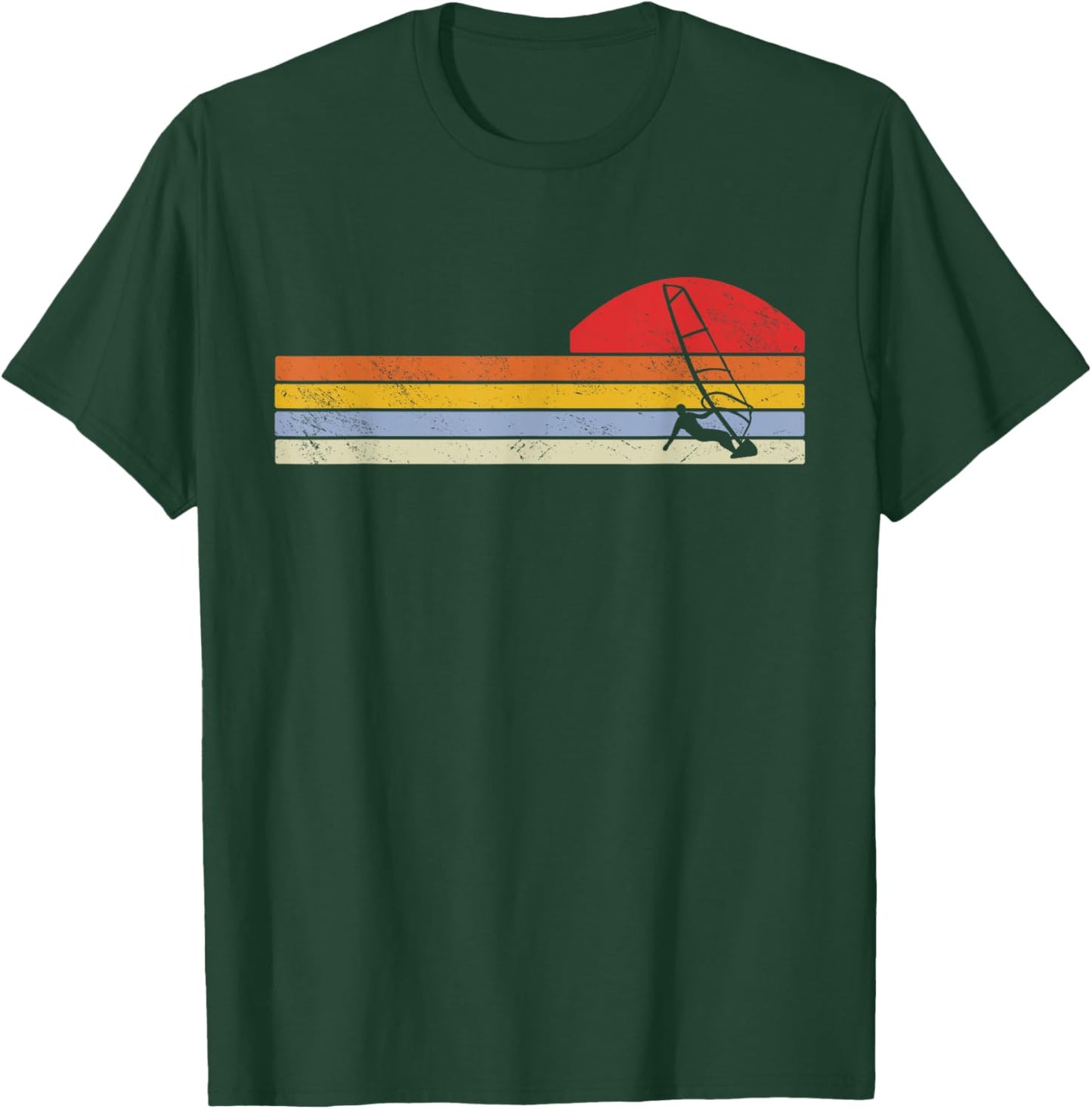 Windsurfers Windsurfing Vintage T-Shirt - T-Shirt | Forest