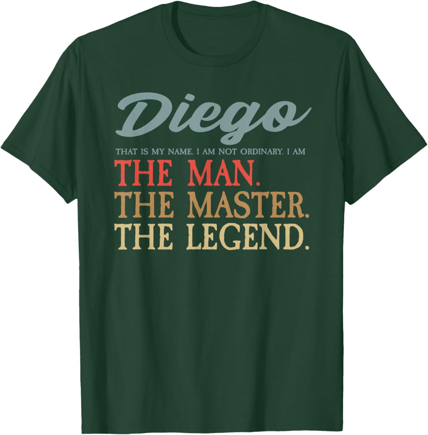 Diego first name I pride vintage I Diego name T-Shirt - T-Shirt | Forest