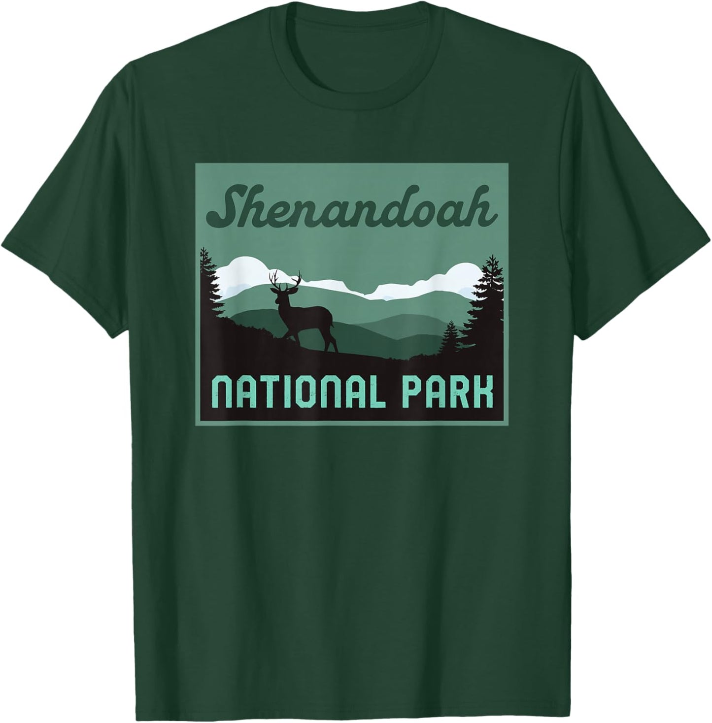Shenandoah National Park Virginia Vacation Retro Graphic T-Shirt - T-Shirt | Forest