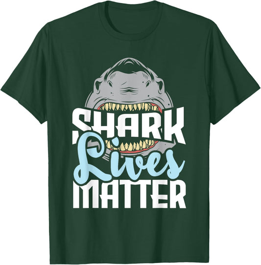 Shark Lives Matter - Wildlife Marine Biologist Shark Lovers T-Shirt - T-Shirt | Forest