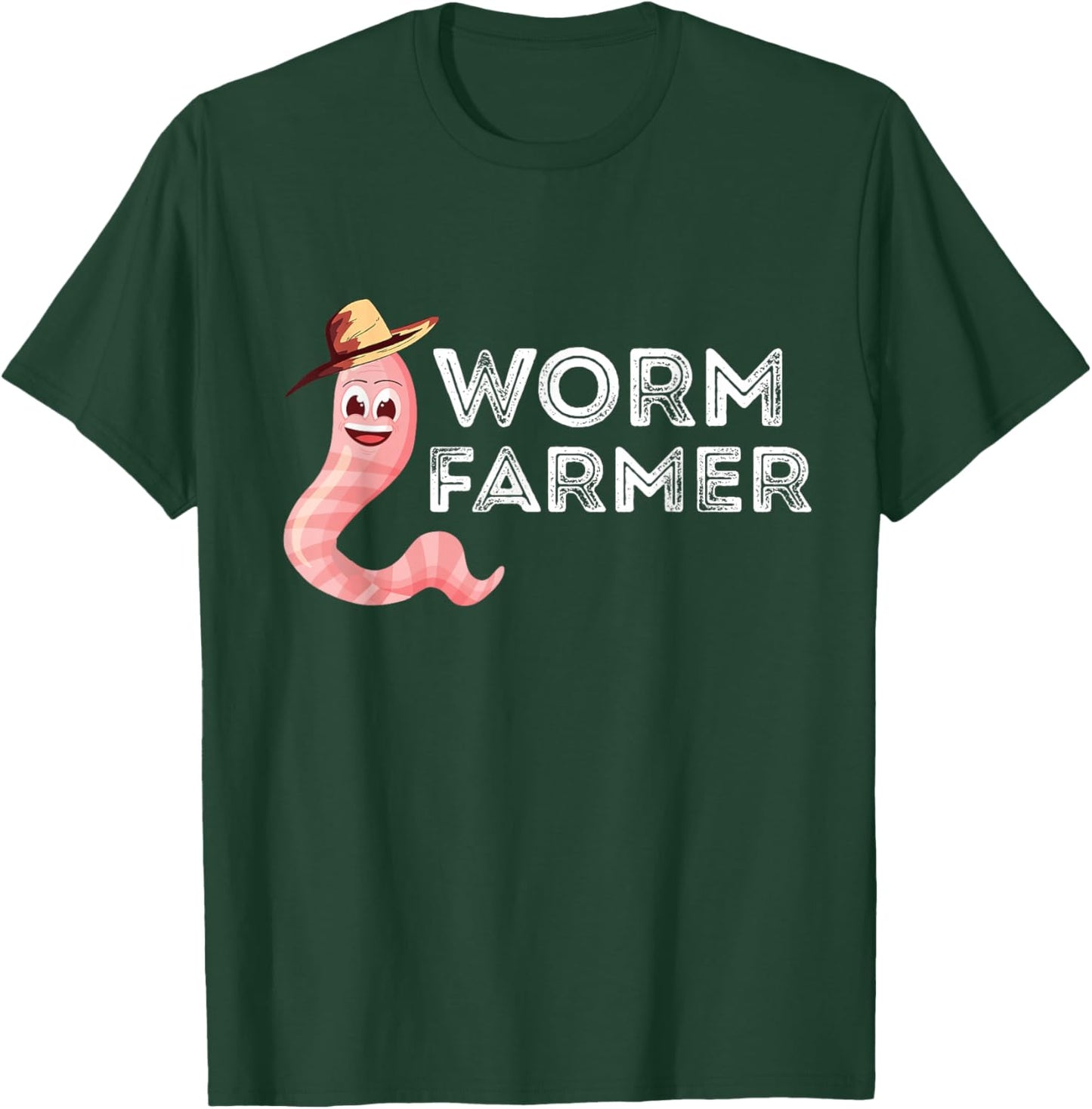 Worm Farmer Happy Worm Farmer Red Wiggler Worm Garden T-Shirt - T-Shirt | Forest