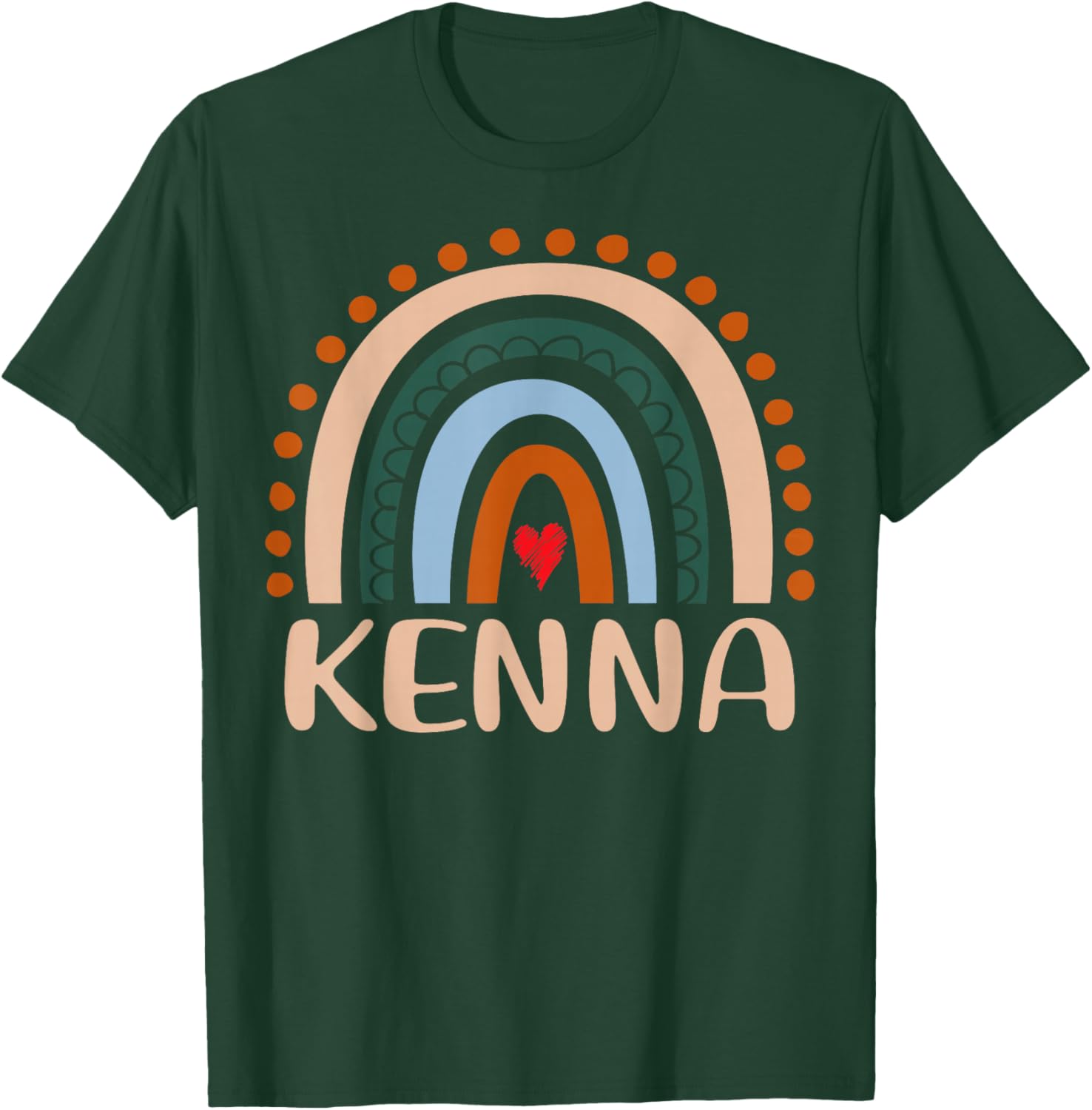 Kenna Name Personalized Funny Women Rainbow Kenna T-Shirt - T-Shirt | Forest