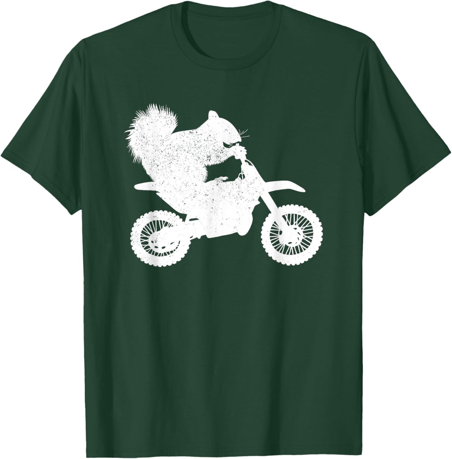 Funny Squirrel Dirt Bike Motocross Funny Dirtbike Squirrel T-Shirt - T-Shirt | Forest