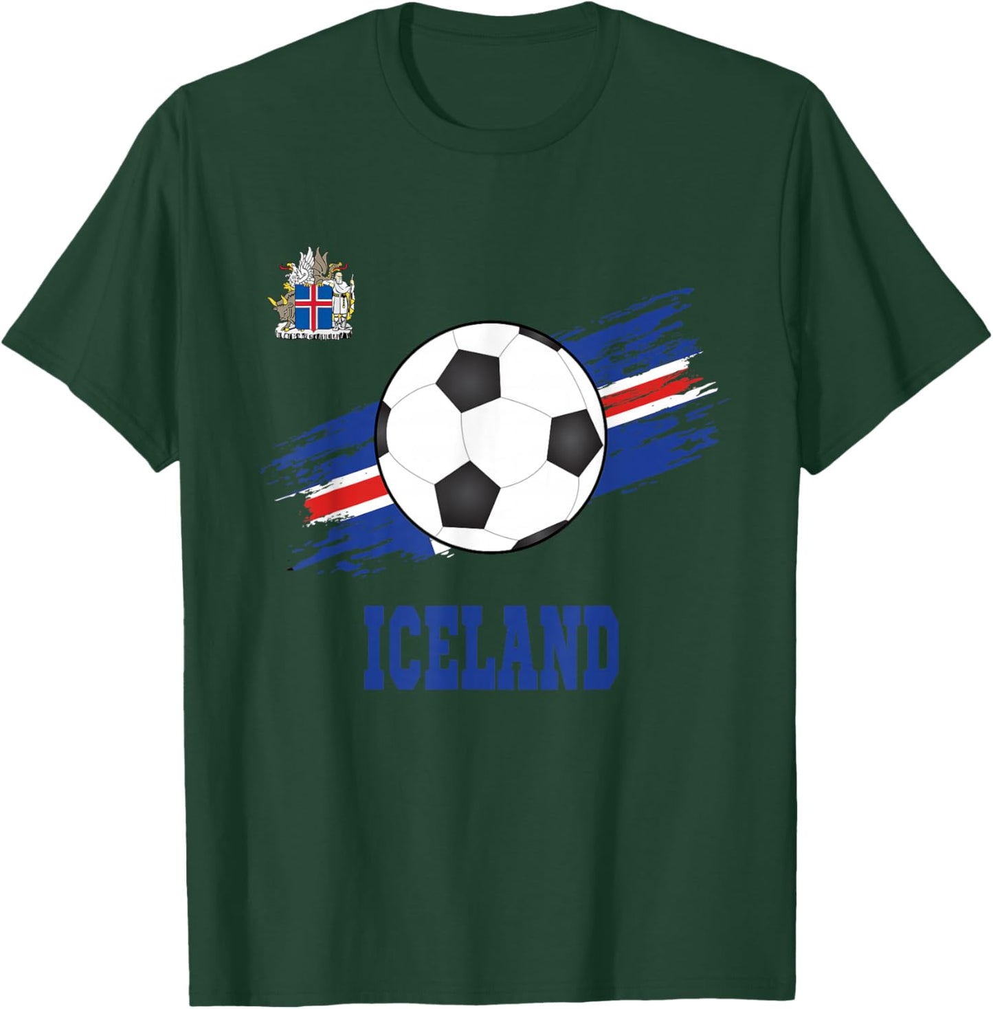 Iceland Soccer Icelandic Football Icelander Futbol T-Shirt - T-Shirt | Forest
