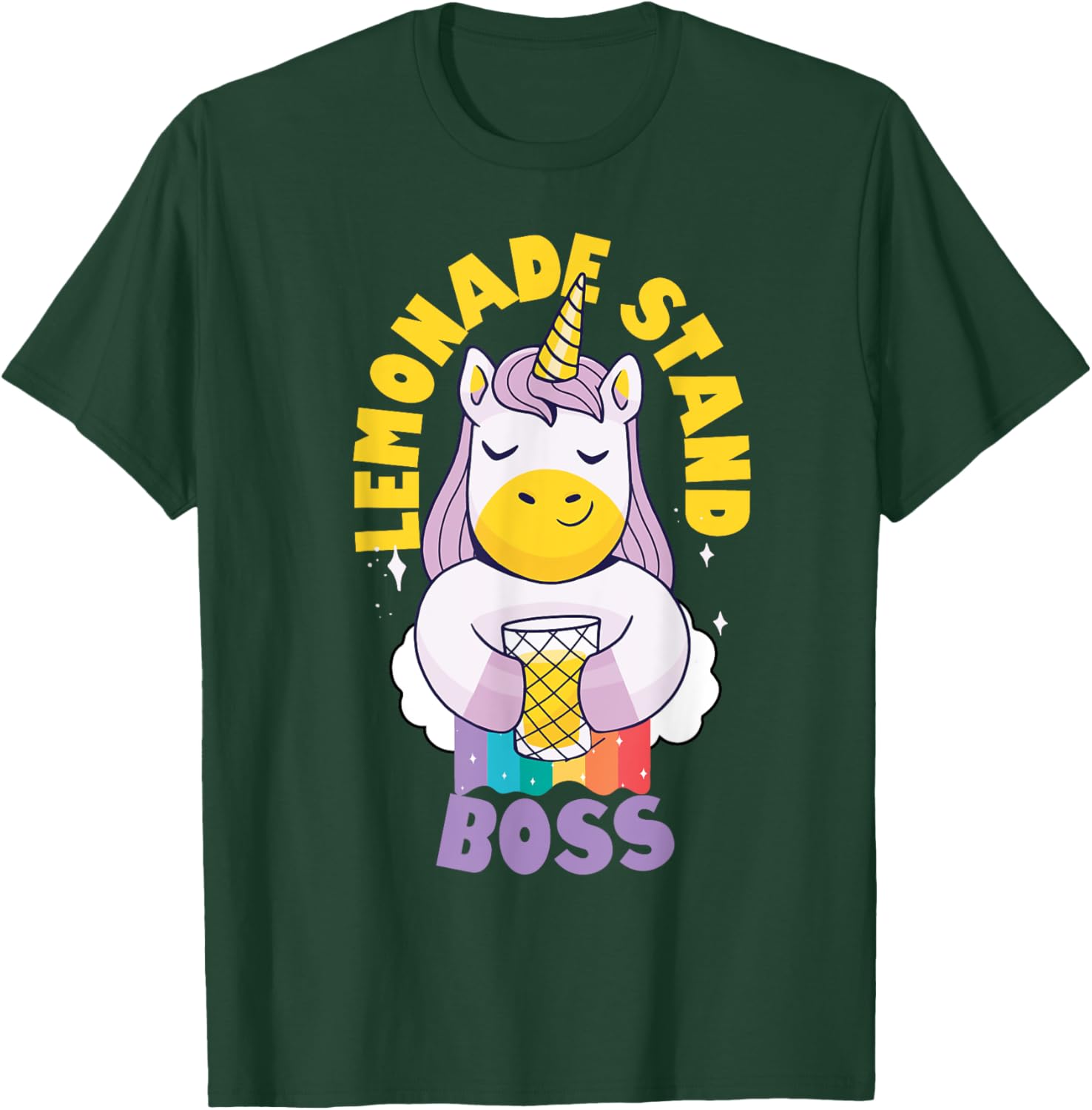 Lemonade Stand Boss Entrepreneur Kids - Unicorn T-Shirt - T-Shirt | Forest