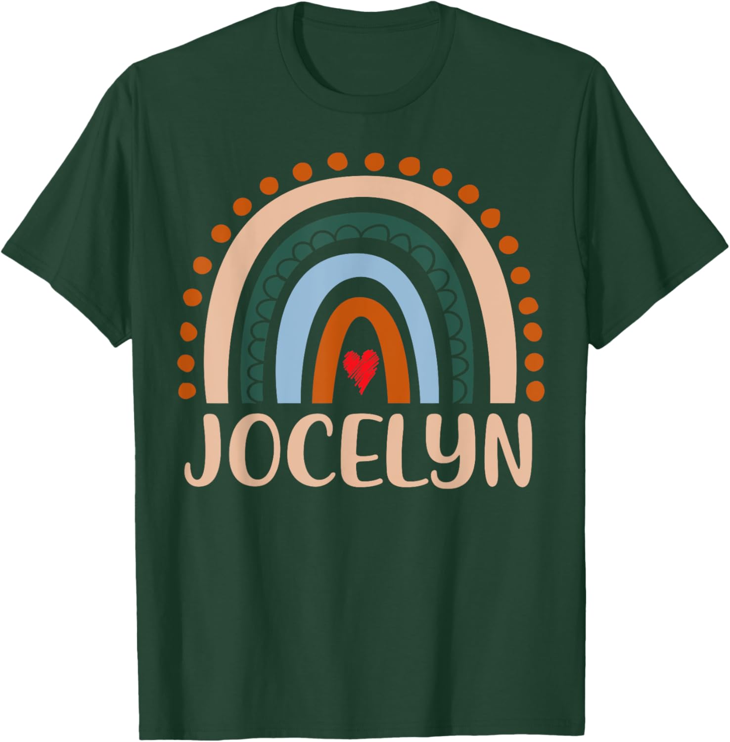 Jocelyn Name Personalized Funny Women Rainbow Jocelyn T-Shirt - T-Shirt | Forest