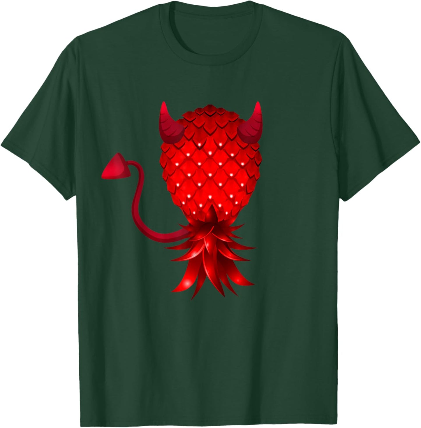 Swinger Upside Down Bad Pineapple Devil Horn T-Shirt - T-Shirt | Forest