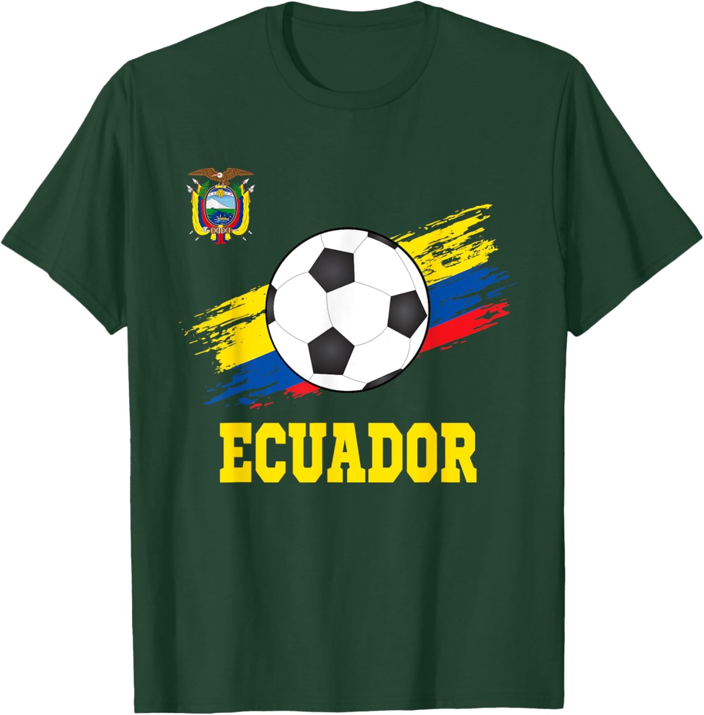 Ecuador Soccer Ecuadorian Football Ecuatoriano Futbol T-Shirt - T-Shirt | Forest