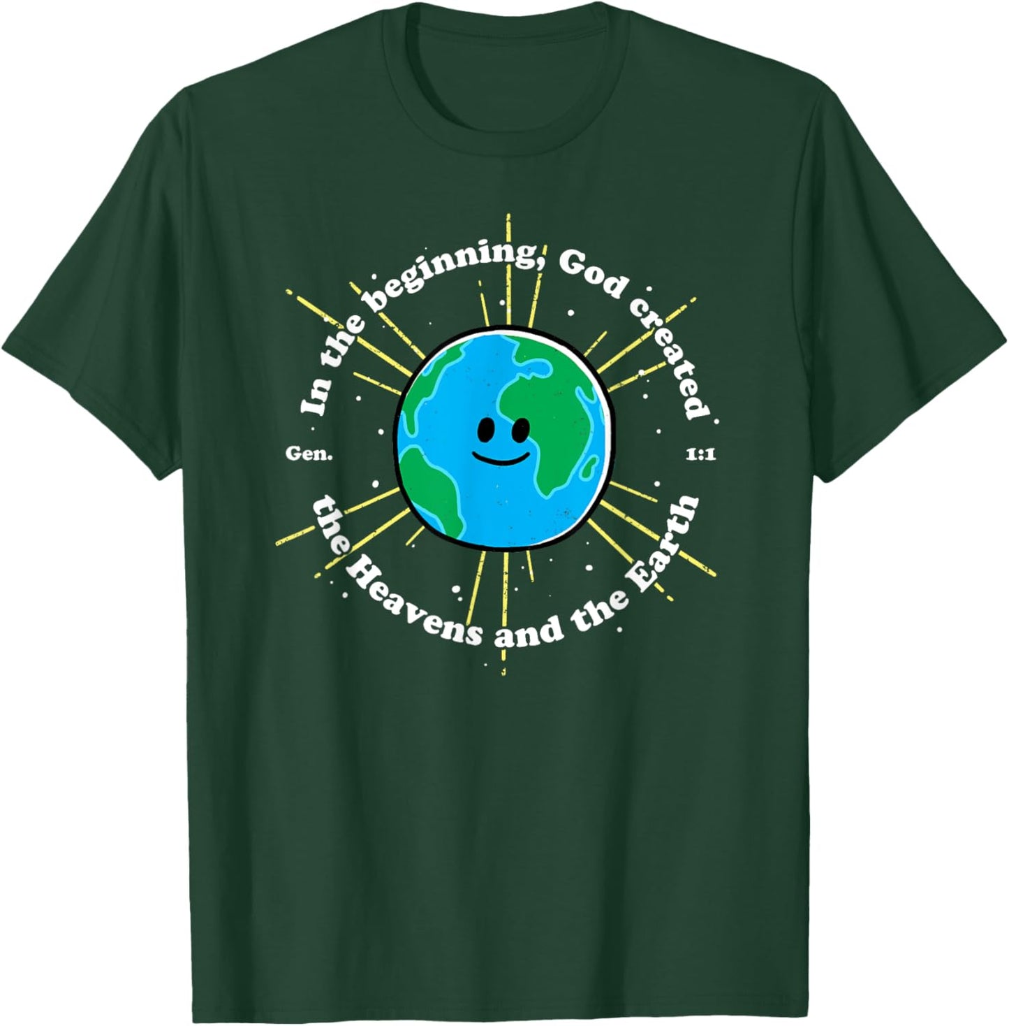 In the Beginning God Created the Heavens and the Earth T-Shirt - T-Shirt | Forest