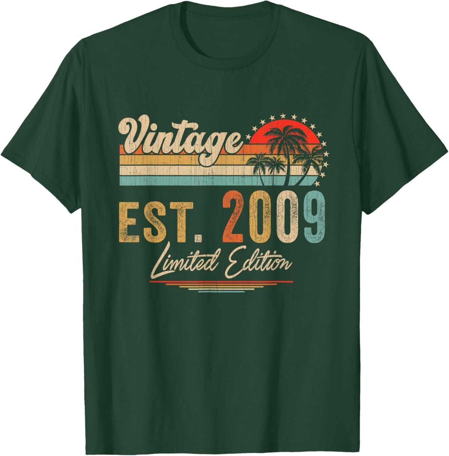 Est. 2009 Vintage 2009 Limited Edition 13th Birthday Gift T-Shirt - T-Shirt | Forest