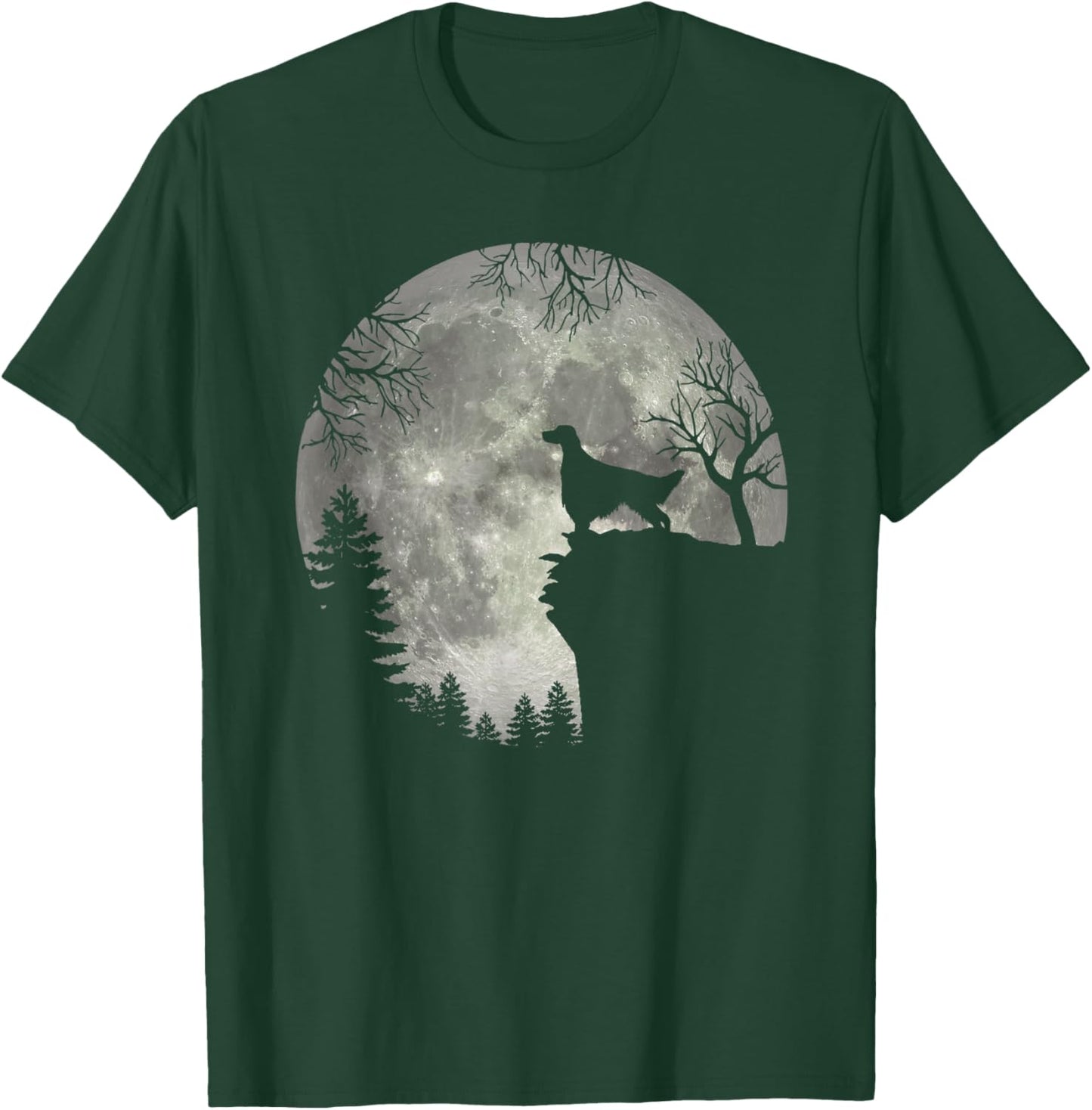 Irish Setter And Moon Halloween T-Shirt - T-Shirt | Forest