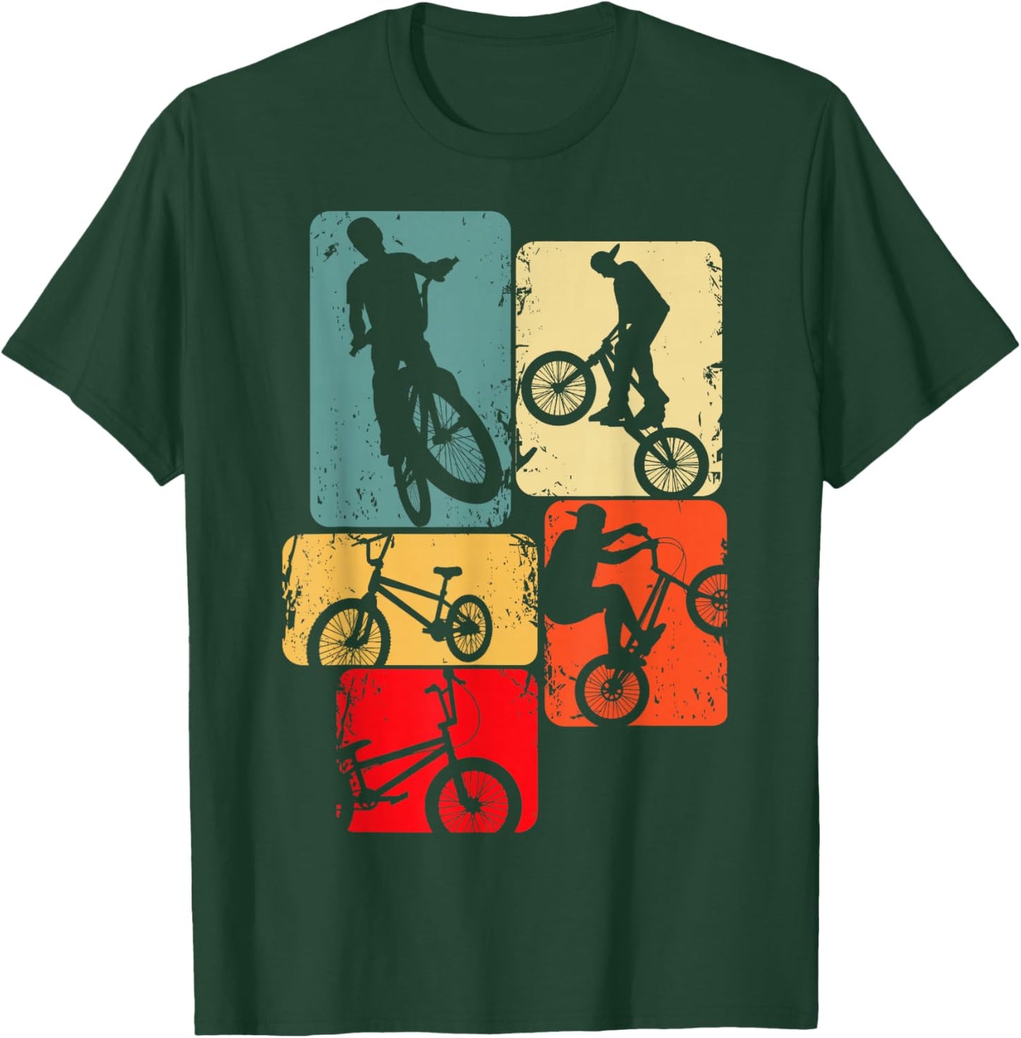 BMX Bike Bicycle Stunt Racing Kids Boys T-Shirt - T-Shirt | Forest
