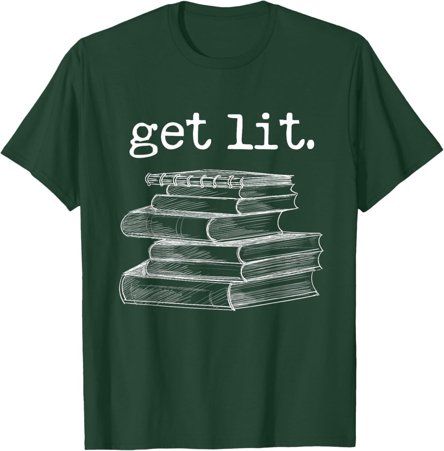 Get Lit with Books Funny Meme Book Lover Reading T-Shirt - T-Shirt | Forest