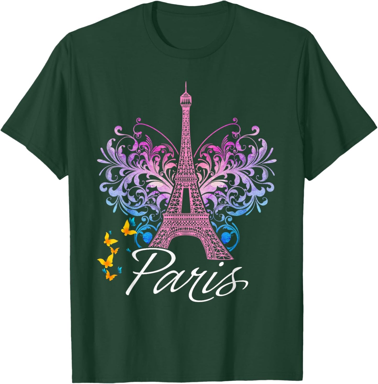 Eiffel Tower Paris Holiday France Shirt Souvenir Women Kids T-Shirt - T-Shirt | Forest