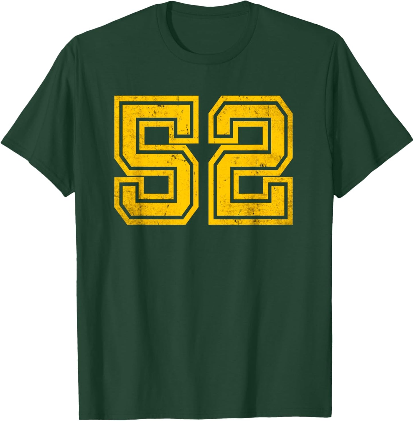 Destgierte Yellow Number 52 Sports Team T-Shirt - T-Shirt | Forest
