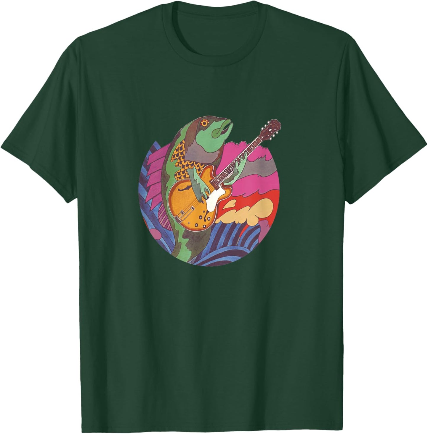 Kingfish guitar playing Fish T-Shirt - T-Shirt | Forest