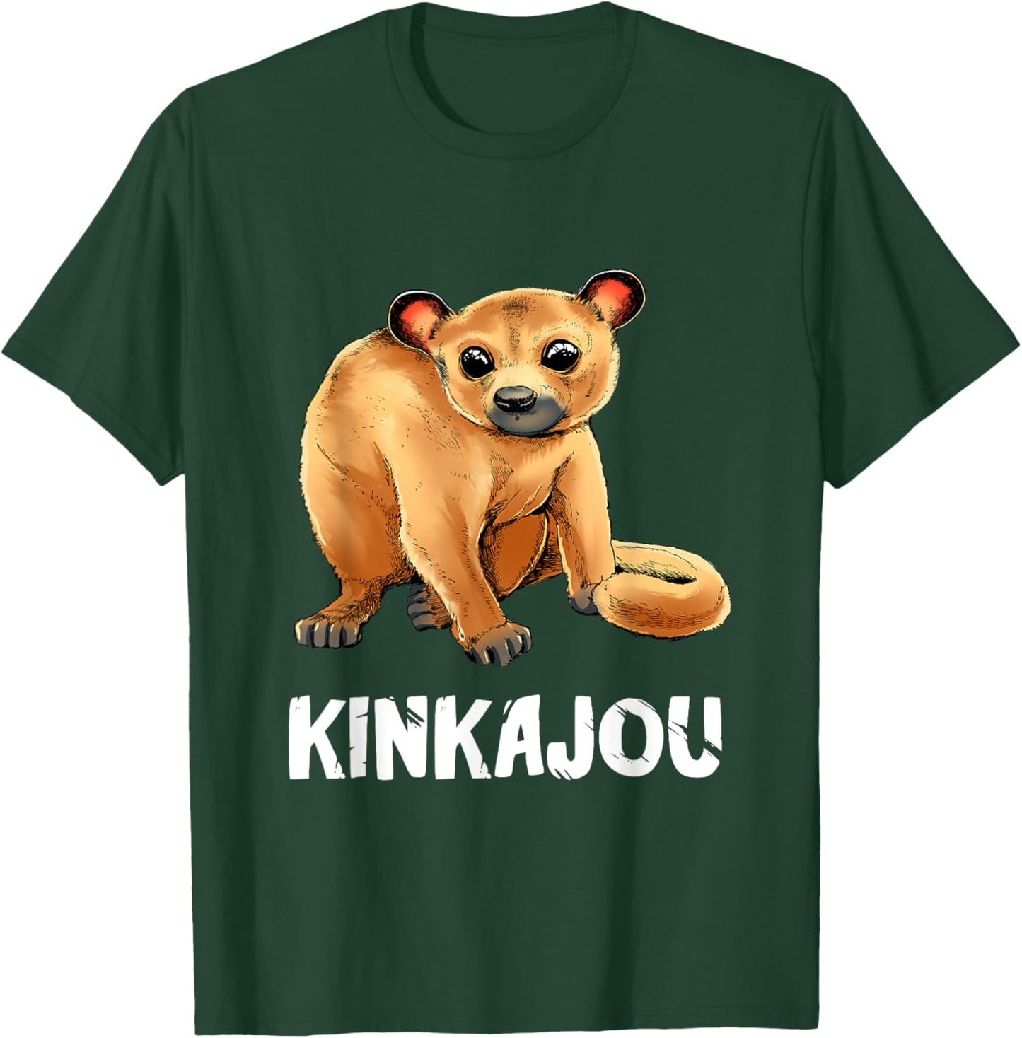 Kinkajou Honey Bear Night Walker Prehensile Animal T-Shirt - T-Shirt | Forest