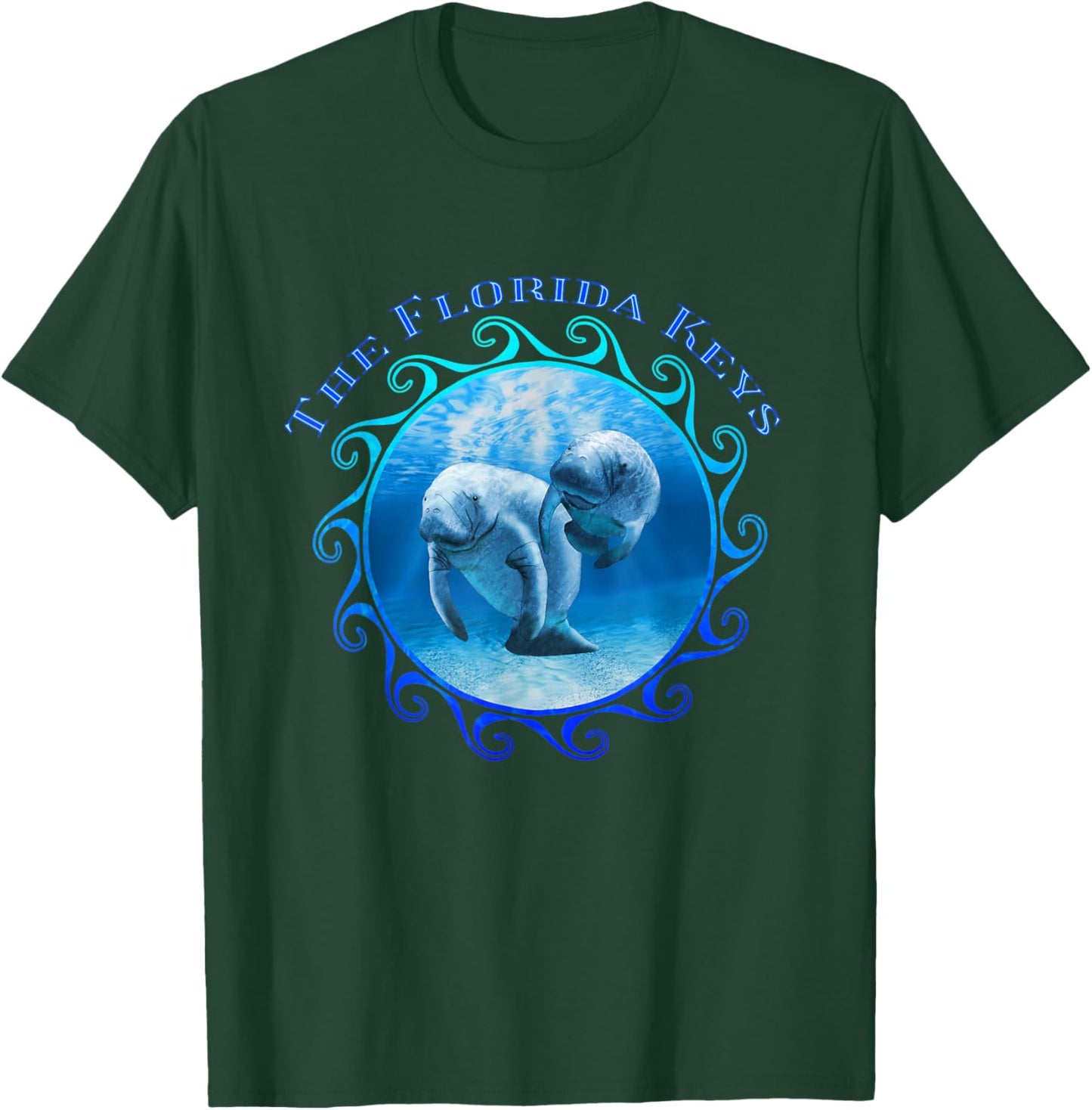 The Florida Keys Florida Vacation Swimming Manatees T-Shirt - T-Shirt | Forest