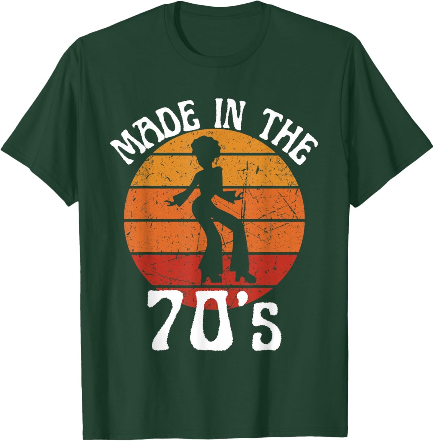 Made in 70s Black Afro African American Dancer Sunset T-Shirt - T-Shirt | Forest
