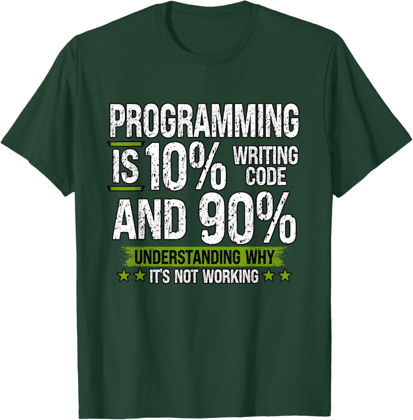 Programming is 10% Writing Code and 90% Understanding T-Shirt - T-Shirt | Forest
