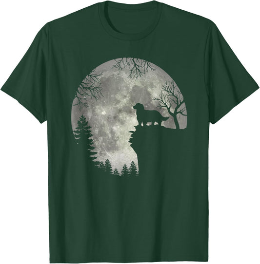 English Springer Spaniel And Moon Halloween T-Shirt - T-Shirt | Forest